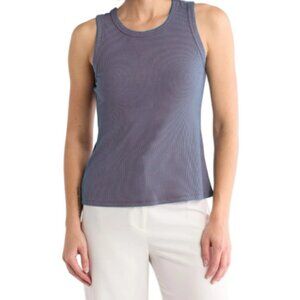 Tahari grey ribbed crew neck tank top size 2XL